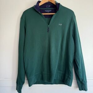 Vineyard Vines Solid Saltwater Quarter-Zip 1/4 Zip Pullover Pima Cotton Medium